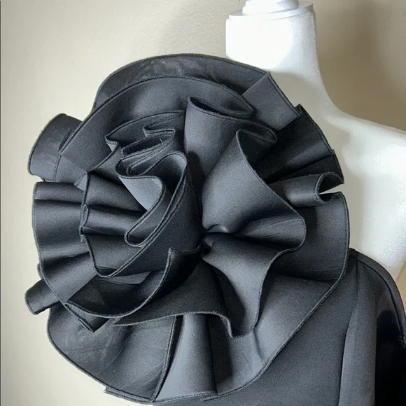 Nikki Lund Elegant Black One-Shoulder Dress - Picture 14 of 16